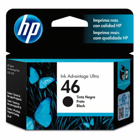 HP 46 Original Ink Cartridge Negro (CZ637AL)