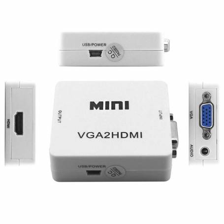 Adaptador de VGA-H A HDMI-H  C/ Audio
