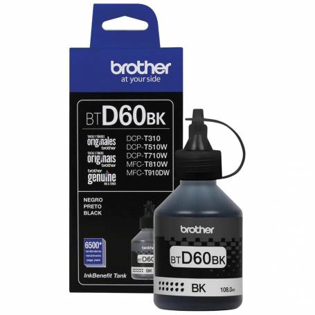 Tinta original BROTHER BTD60BK Negro