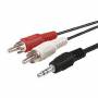 Cable de mini plug stereo a 2 RCA 2 mts
