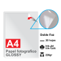 Papel A4 Foto Glossy DOBLE FAZ, 220g por 20 hojas