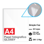 Papel A4 Foto Glossy, 200/210/230g por 20 hojas