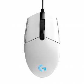 Mouse Gamer Logitech G203 Lightsync White RGB 8000 DPI 6 Botones Blanco