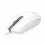 Mouse Gamer Logitech G203 Lightsync White RGB 8000 DPI 6 Botones Blanco