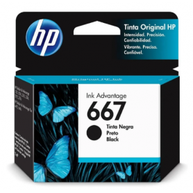 HP 667 Original Ink Cartridge Negro (3YM79AL)