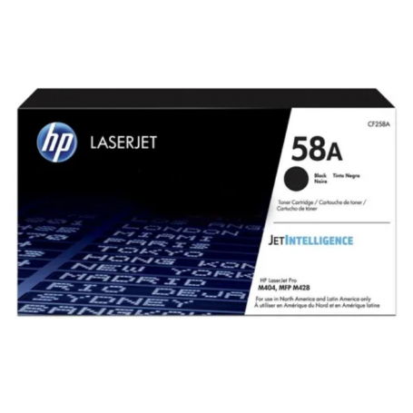 HP 58A Toner LaserJet Original Negro (CF258A)
