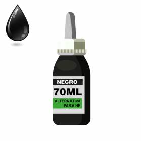 Tinta negra compatible para HP,  70 ml alternativa