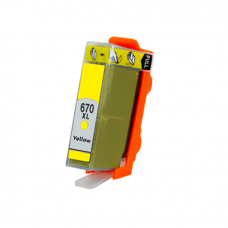 Alternativo 670 XL Amarillo compatible para HP