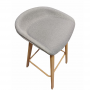 Banqueta Eames patas símil madera, Tapizadas (Grey) estilo