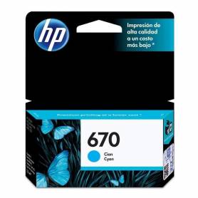 Cartucho  HP 670  original de tinta cian
