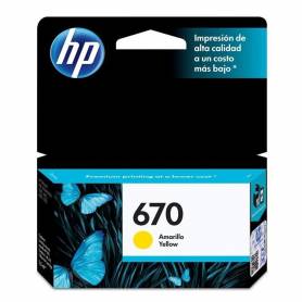 Cartucho  HP 670  original de tinta amarillo