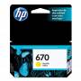 Cartucho  HP 670  original de tinta amarillo