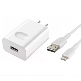 Cargador de 220V a USB de 2A TOP + CABLE "LIGHTNING" | AxA