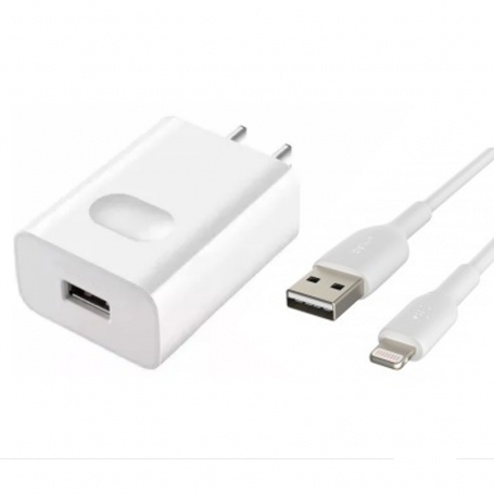 Cargador de 220V a USB de 2A TOP + CABLE "LIGHTNING" | AxA