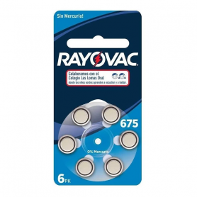 Pila de Audífono Nº 675 x 6 Unidades RAYOVAC | AxA