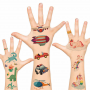 Papel A4 TRANSFER Tattoo Temporary, 150g por 5 hojas
