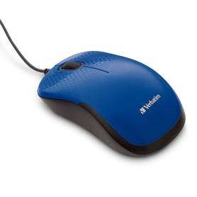 Mouse Verbatim Optico Cable Usb Silencioso Azul 70233