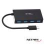 Hub USB-*Type C* 4 Puertos a USB-A - NETMAK - NM-HUBC