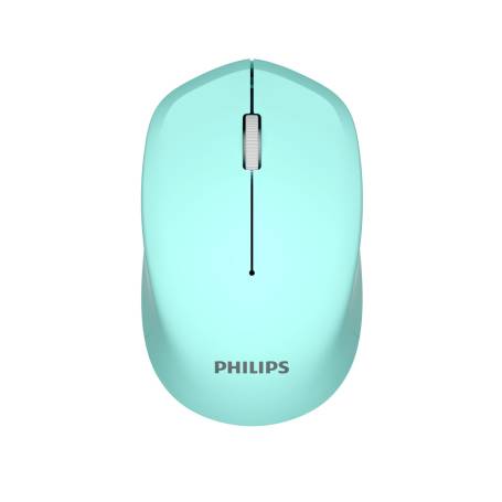 Mouse Philips Mini inalámbrico M344 Verde agua 1000Dpi