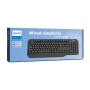Teclado Philips K202 Wired USB Multimedia 104 Teclas