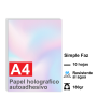 A4 HOLOGRÁFICO Autoadhesivo x *10 hojas*, 180g, Resistente al Agua