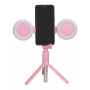 Trípode con 2 aros de luz GTC Rosa - TBL-003R GTC | AxA