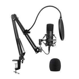 Micrófono Condenser Profesional - SET ESTUDIO BROADCASTING USB - CONDENSER MICROPHONE