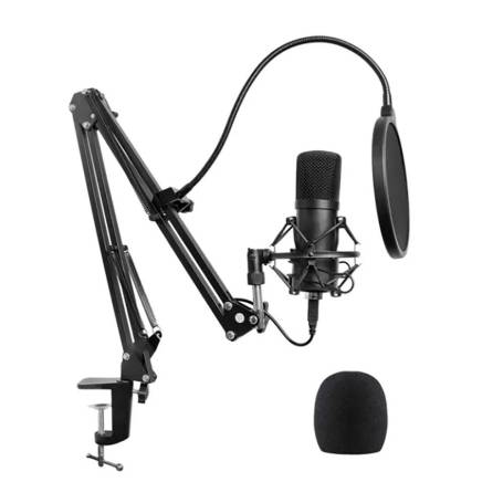Micrófono Condenser Profesional - SET ESTUDIO BROADCASTING USB - CONDENSER MICROPHONE
