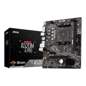 Placa Madre MSI A520M-A PRO Socket AM4 AMD Ryzen Series 3000 a 5000, DDR4