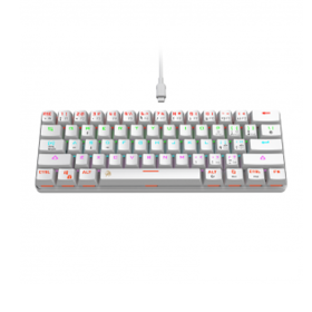 Teclado Mecánico DOMINATE 60% Gamer NETMAK - Blanco