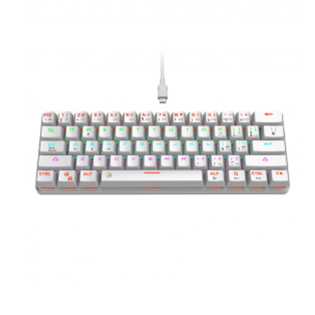 Teclado Mecánico DOMINATE 60% Gamer NETMAK - Blanco