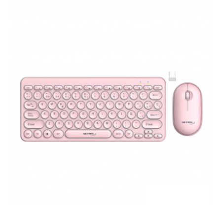 Teclado + Mouse Inalámbrico NETMAK - NM-KB850 - Rosa Netmak