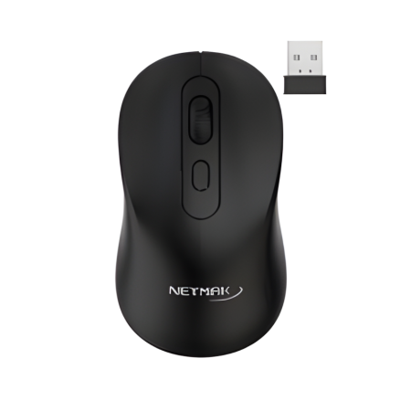 Mouse inalámbrico - Batería Recargable NM-M640 - Negro NETMAK