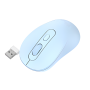 Mouse inalámbrico - Batería Recargable NM-M640 - Celeste NETMAK