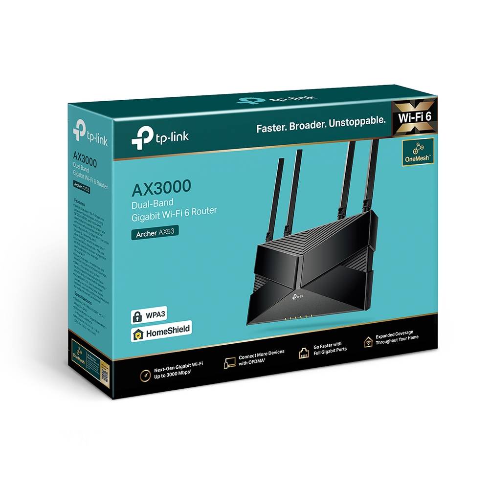 ROUTER TP-LINK ARCHER AX53 AX3000 GIGABIT WIFI 6