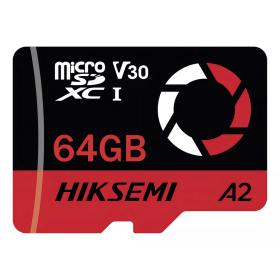 Tarjeta MicroSD HIKSEMI 64GB - *CAPTURE 4K* - 180MB/s - p/Cámaras Profesionales