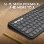 Teclado Logitech K380S Bluetooth Graphite - Pebble Keys 2