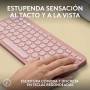 Teclado Logitech K380S Bluetooth Rose - Pebble Keys 2