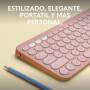 Teclado Logitech K380S Bluetooth Rose - Pebble Keys 2
