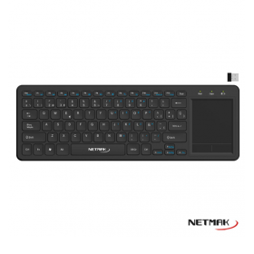 Teclado C/Touch Pad Bluetooth 5.0 + 2,4Ghz NETMAK Negro