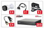KIT DVR DAHUA HD - 8CH + 4 Cámaras DAHUA FULL HD 1080p