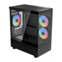 Gabinete Mini Tower Aerocool Viewport Fan ARGB