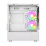 Gabinete Mini Tower Aerocool Viewport Blanco Fan ARGB