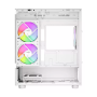 Gabinete Mini Tower Aerocool Viewport Blanco Fan ARGB