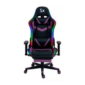 Silla Gamer ergonómica - Luces LED - Solarmax SXGC-9027-LL