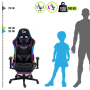 Silla Gamer ergonómica - Luces LED - Solarmax SXGC-9027-LL