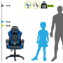 Silla Gamer ergonómica - Solarmax SXGC-5005-BL Solarmax