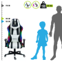 Silla Gamer ergonómica - Luz RGB - Solarmax SXGC-7025-WH