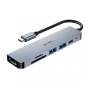 HUB Adaptador 6 EN 1 Tipo C 4K Netmak NM-6EN1