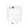 Cargador doble de 220V QC USB + PD USB-C 20W - Netmak